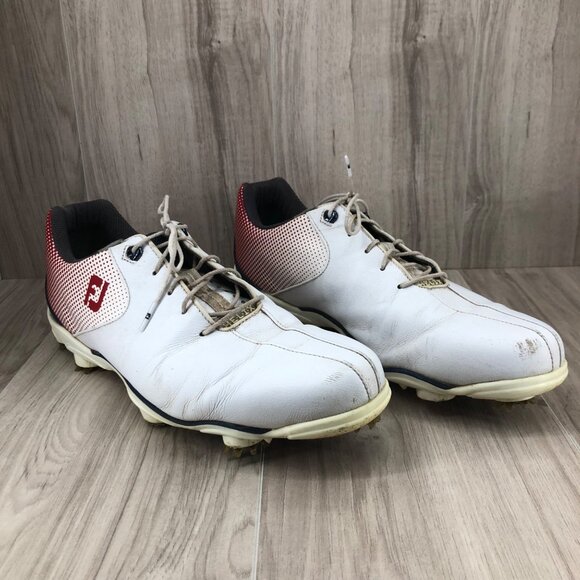 Footjoy Golf Shoes Mens 12M DNA Helix White Lace Up Soft Spike Cleats main image 4
